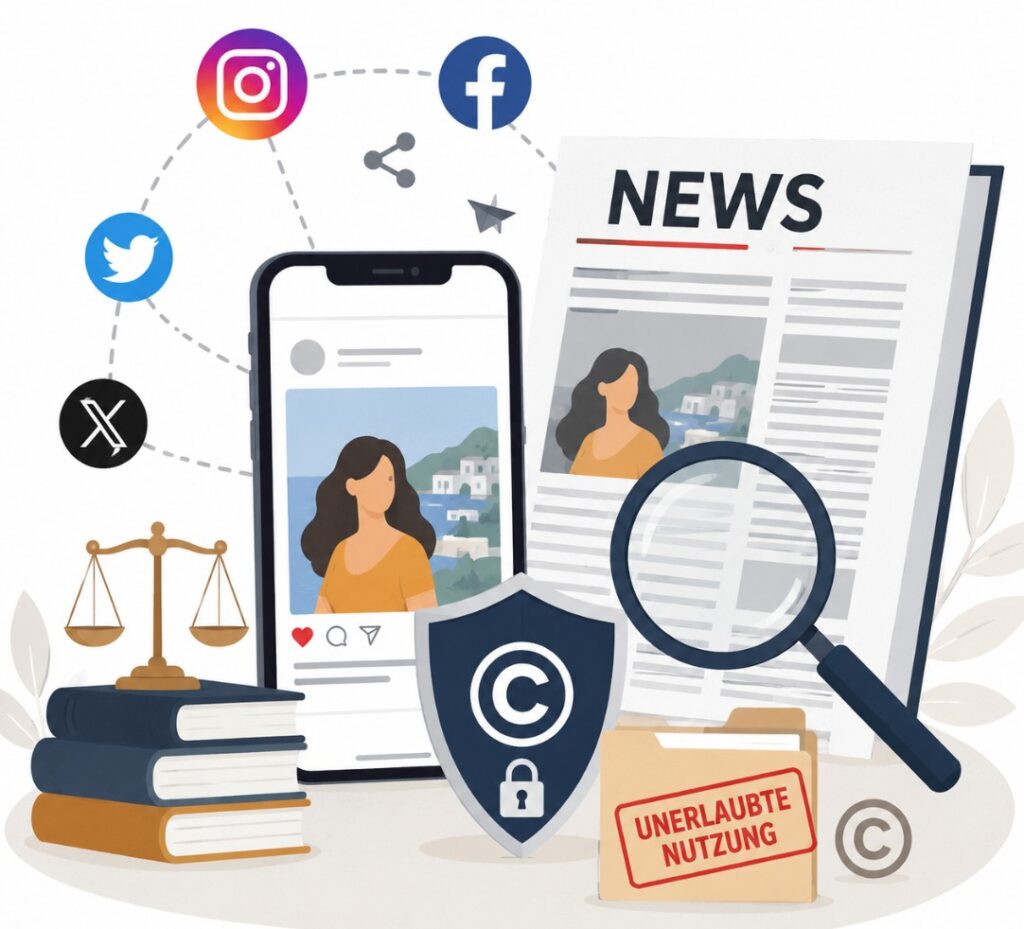 Bilder aus Social Media - unerlaubte Nutzung